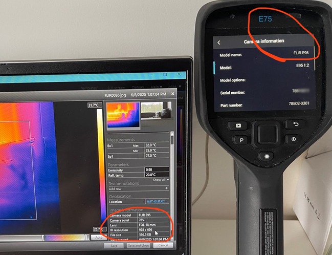 flir e75 to e95